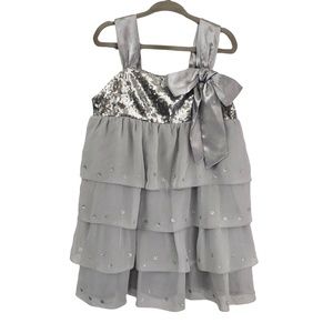 American Girl Silver Sequin Party Dress 6